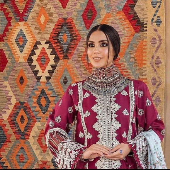 Traditional Handmade Choker With Glass Stones, Tribal Necklace,Vintage Necklace - Picture 1 of 3